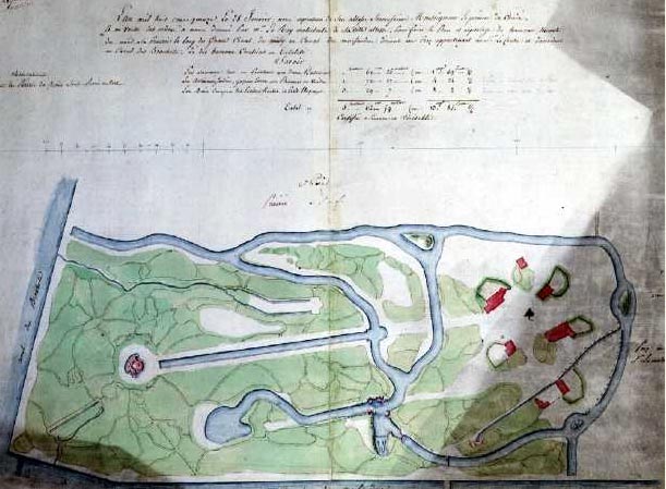 Carte d'tat-major hameau de Chantilly 1819