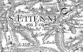 portion d'une carte de Cassini
