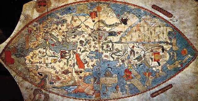 Ancien portulan (carte marine). Venise 1457